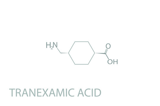 Tranexamic acid molecular skeletal chemical formula.