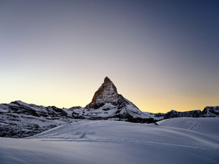 Matterhorn at winter sunset