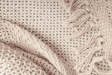 Knitted cotton background, fashion closeup backdrop