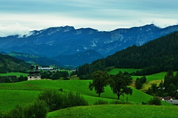 Fototapeta premium Austrian Alps - view of the Spital am Pyhrn in Totes Gebirge