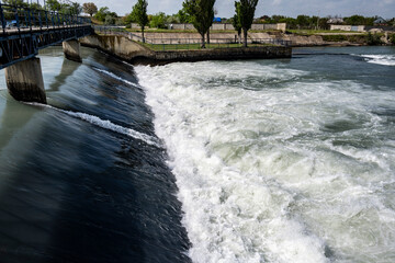 mountain hydroelectric power station in the gorge of Dagestan