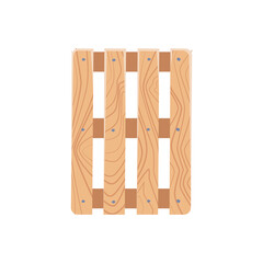 Top view of wood pallet in vector illustration, euro pallet with wooden texture