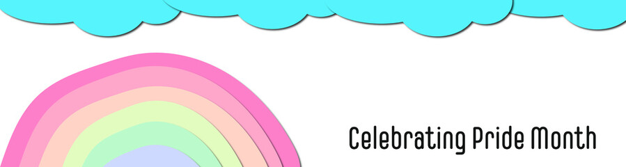 pride month, pride, background, panorama, panoramic, vector, rainbow