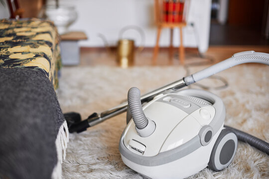 Vacuum cleaner in living room