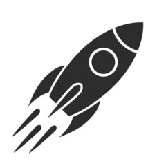 Rocket launch vector icon