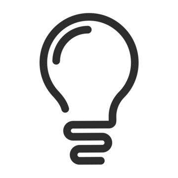 Minimal light bulb line icon
