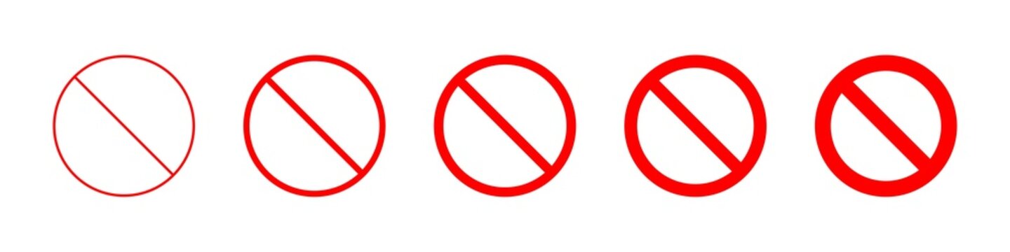 Restriction sign. Red restriction icon flat vector design. Prohibition symbol. taboo concept. Danger sign. Vector graphic