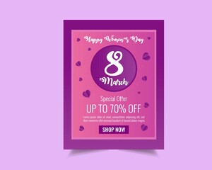 Women's Day Vector Flyer Design. International Women's Day. Women's Day Poster Or Banner