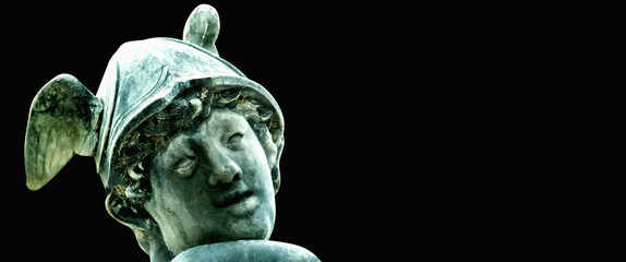 Antique god of commerce, business, merchants and travelers Hermes (Mercury). He also symbolizes...