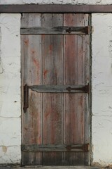 old wooden door in house
