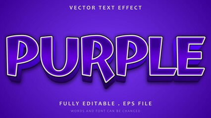 3d Gradient Purple Editable Text Effect Design Template