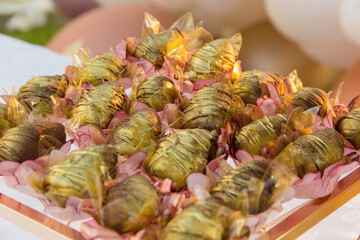 trufas e bombons de festa