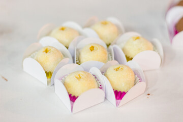 trufas e bombons de festa