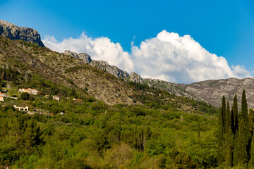 Mountain landscape in Dalmatia region. Croatia