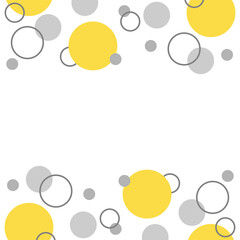 ジオメトリックなフレーム　正方形　イエロー＆グレー