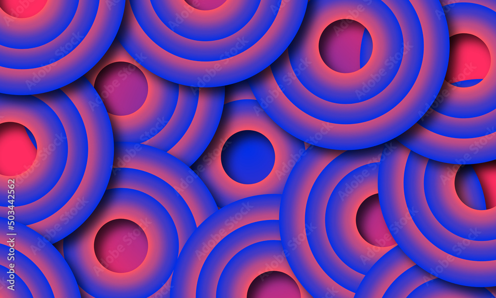 Poster abstract gradient background with round circles . colorful pattern background design .