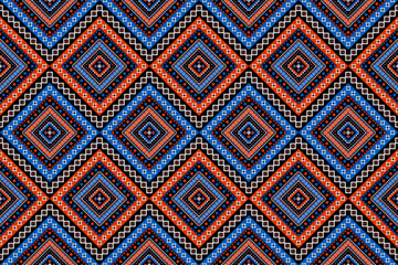 Geometric ethnic seamless pattern in tribal. Design for background, wallpaper, vector illustration, fabric, clothing, carpet, textile, batik, embroidery.