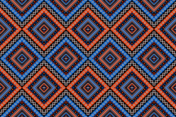 Geometric ethnic seamless pattern in tribal. Design for background, wallpaper, vector illustration, fabric, clothing, carpet, textile, batik, embroidery.