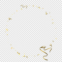 tinsel holiday Gold Foil serpentine ribbon star