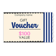 Abstract gift voucher card template.Coupon