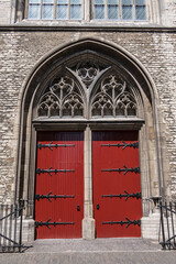 Pieterskerk (or Pilgrim Fathers Church, from 1121) is a late-Gothic Dutch Protestant church in Leiden dedicated to Saint Peter. Leiden, South Holland, the Netherlands.