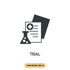 trial icons  symbol vector elements for infographic web