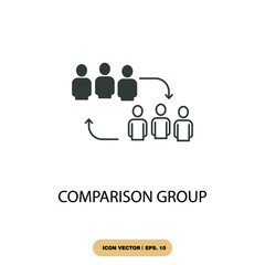 comparison group icons  symbol vector elements for infographic web