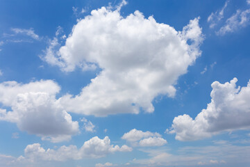 Naklejka na ściany i meble Blue sky with beautiful clouds for background.