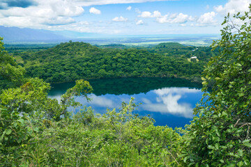 Fototapeta na wymiar Scenic view of Crater Lake Itamba, a crater lake in Mbeya, Tanzania