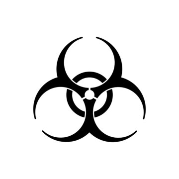 Bio hazard symbol black icon