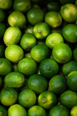 A box with limes close up