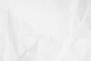 Crumpled white paper texture background for various purposes.