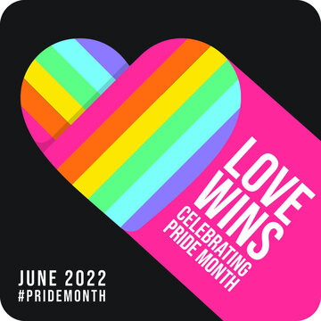 Pride month celebrates icon signage poster vector