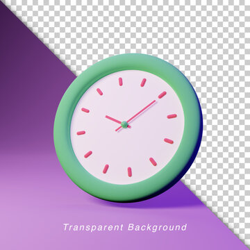 3D Clock icon 10.10 AM Transparent Background