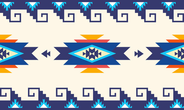 Seamless colorful geometric patterns of native american tribes. vector illustration