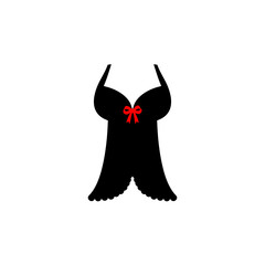 Sexy Lingerie glyph icon isolated on white