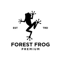 big toad frog vector logo design isolated white background