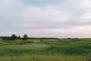 Landscape, views of the golf course with lawns and hills