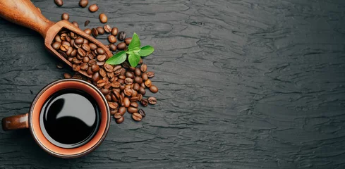 Crédence de cuisine en verre imprimé Café coffee beans