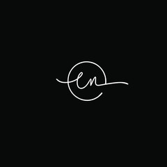 En initial handwriting logo vector © Arif