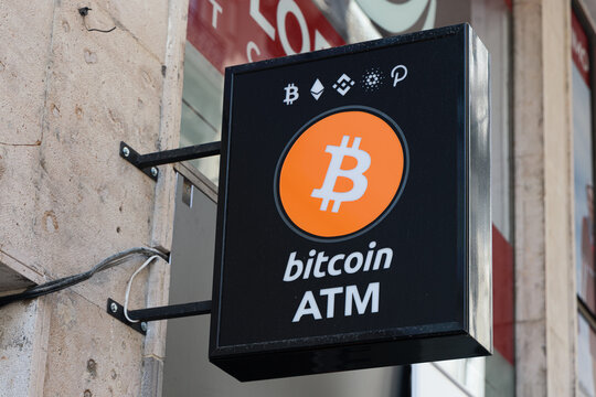 VALENCIA, SPAIN - MAY 05, 2022: GBTC Finance is a company dedicated to the sale and purchase of cryptocurrencies in physical stores