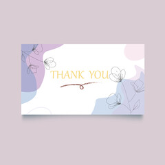 template thank you card abstract background
