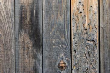 Old wooden wall cracked background. texture of old wood, old rustic fence