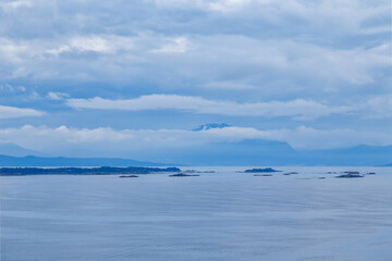 seascape with islands in the morning light