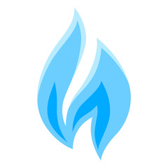 Illustration of natural gas flame. Industrial and business image.