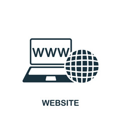 Website icon. Monochrome simple Digital Marketing icon for templates, web design and infographics