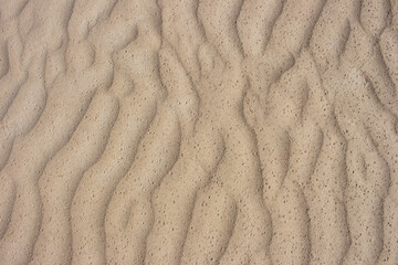 Arena de dunas salpicada por agua de lluvia