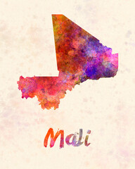 Mali in watercolor