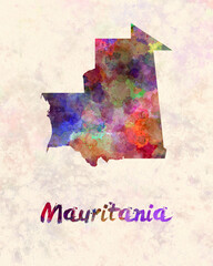 Mauritania in watercolor