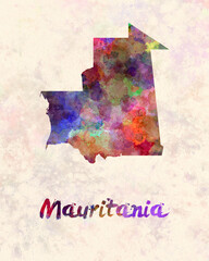 Obraz premium Mauritania in watercolor